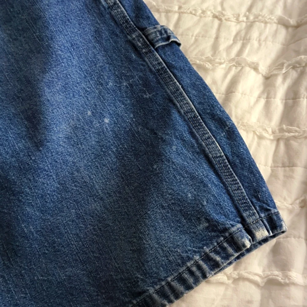 VINTAGE 90s Men's 30 Wrangler Denim Cargo Carpenter Shorts - Picture 3 of 3